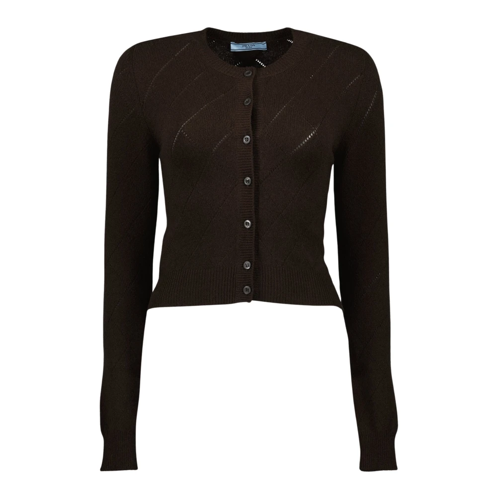 Prada Women's Brown Cashmere Cardigan