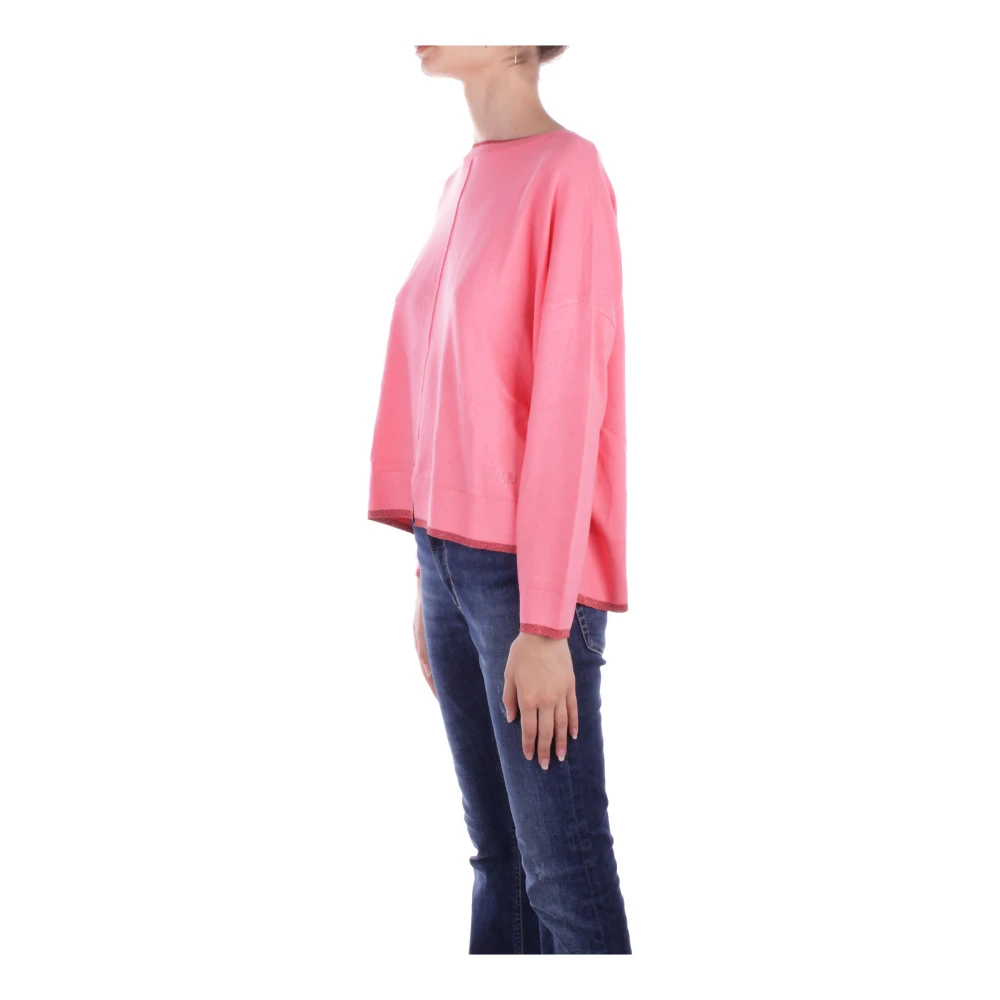 Liu Jo Fuchsia Sweater met Cut-Out Details Pink Dames