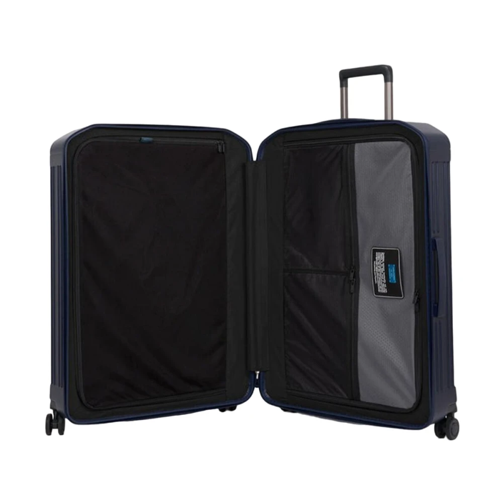 Piquadro Blauwe Koffer Polycarbonaat Materiaal Blue Unisex