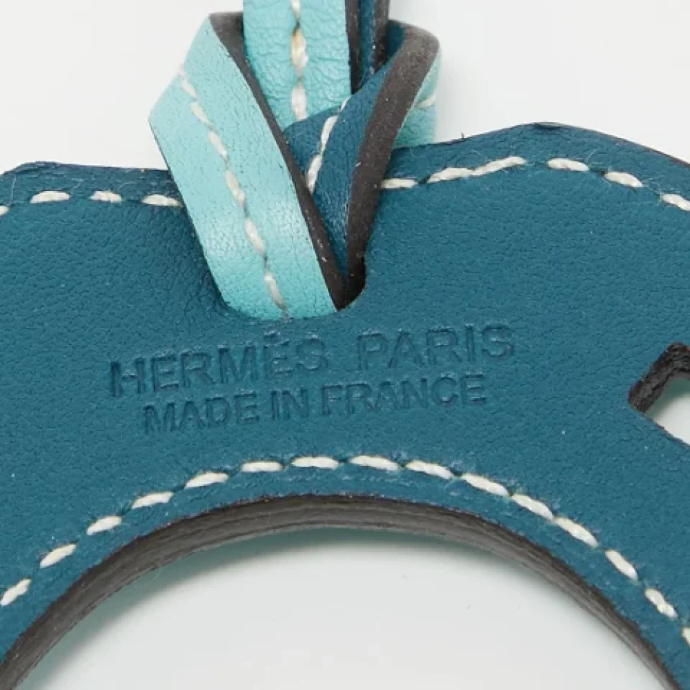 Hermès Vintage Pre-owned Leather key-holders Blue Dames