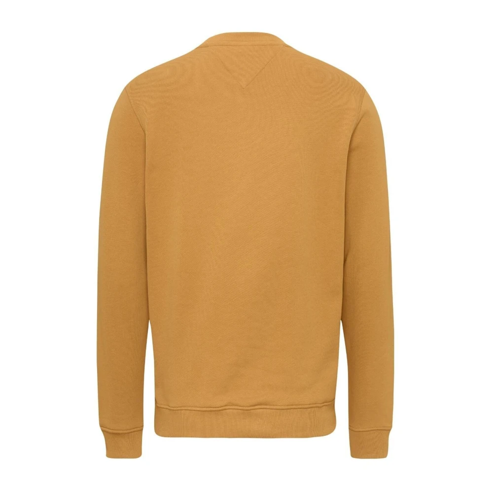 Tommy Jeans Basic Logo Sweatshirt Geel Yellow Heren
