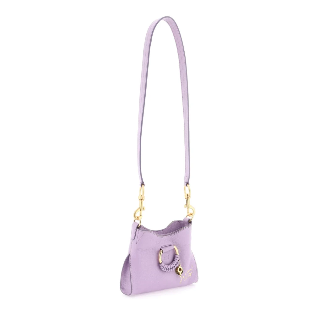 See by Chloé Joan Gehamerd Leren Schoudertas Purple Dames