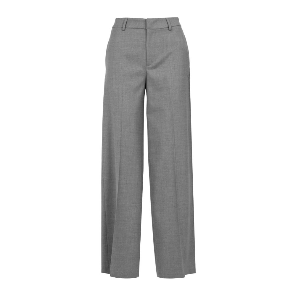 PT Torino Wollen Serge Wijde Pijp Broek Gray Dames