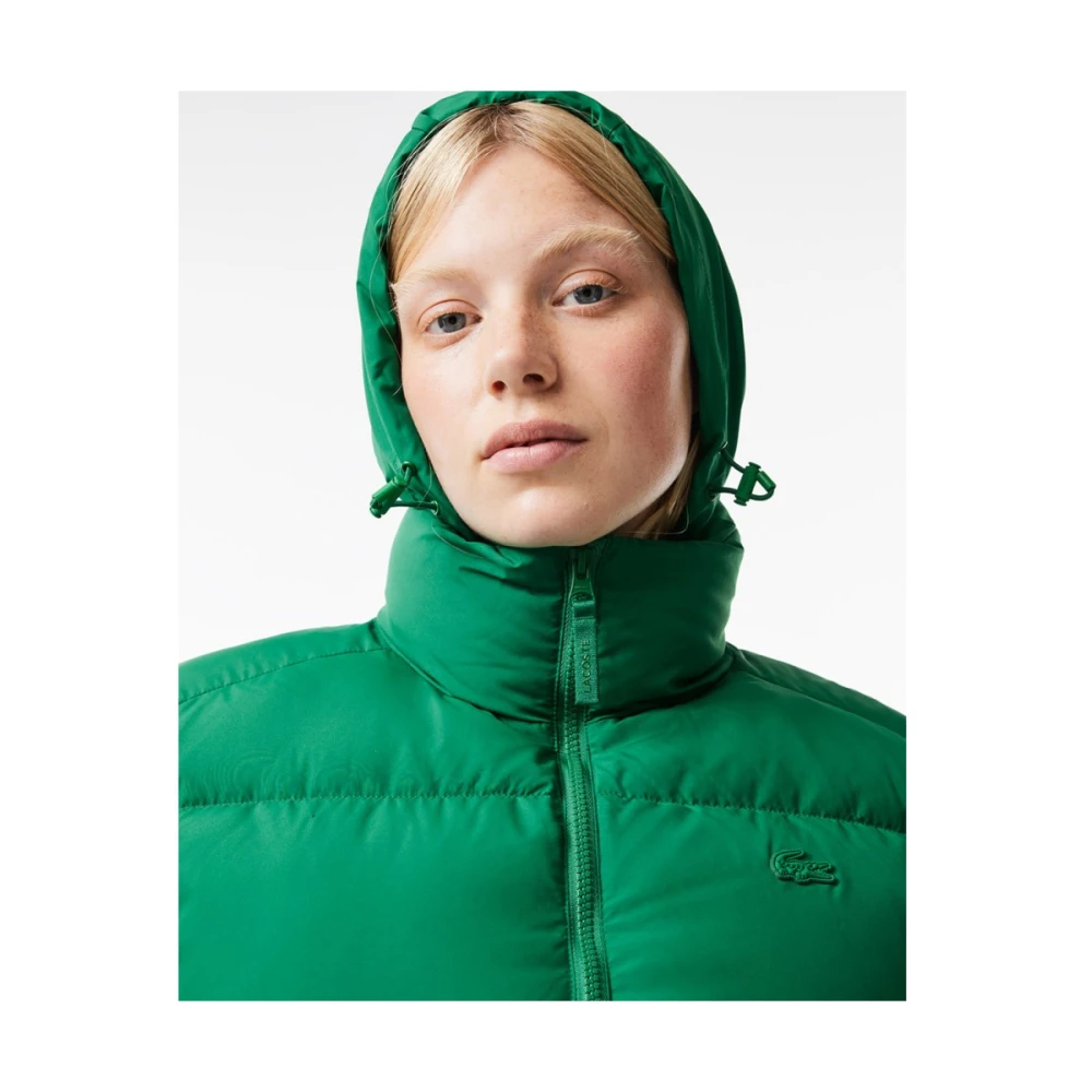 Lacoste Polyester Jas Green Dames