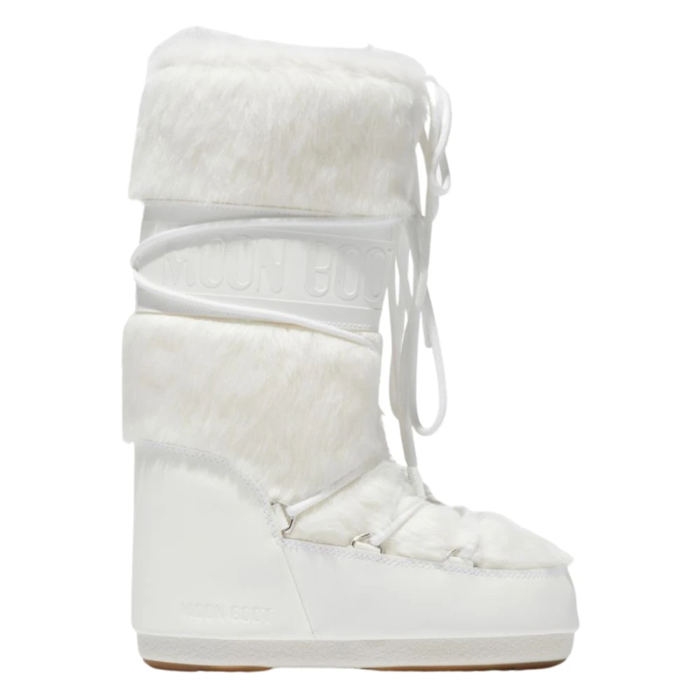 Moon Boot Unisex Bianco Mb Icon Faux-Fur Boots - Boots Eu 42 - 44 - Immagine 3
