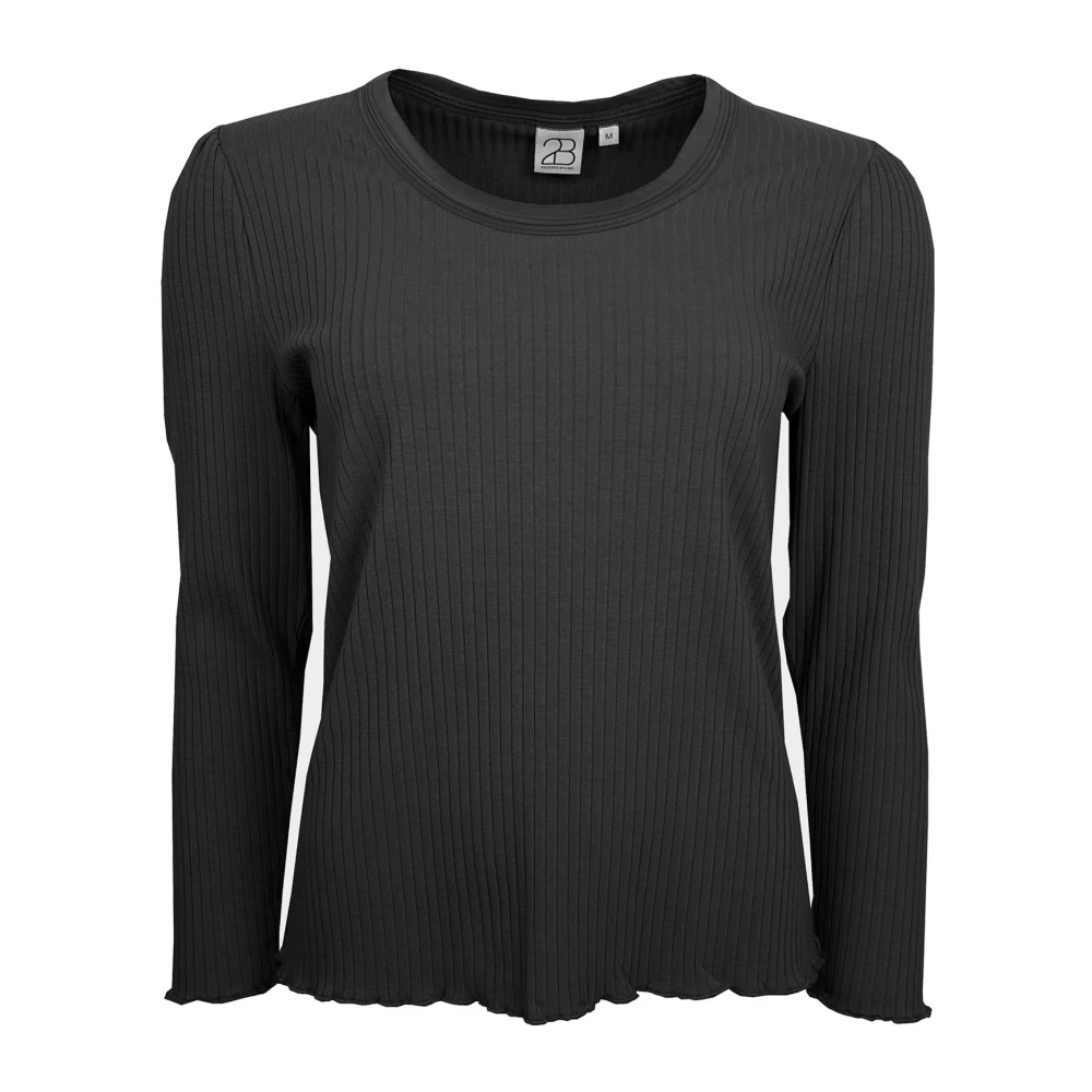 2-Biz Erene Gestreepte Blouse Black Dames