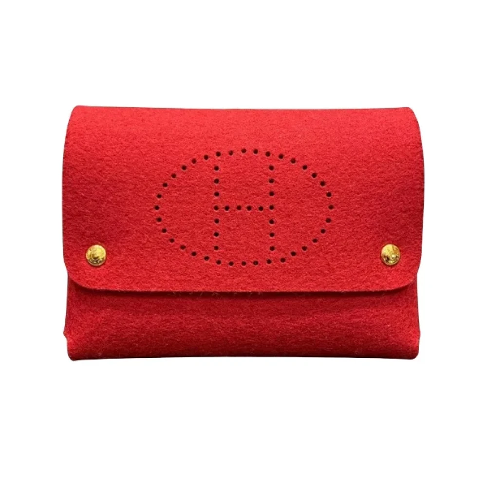 Hermès Vintage Pre-owned Fabric clutches Red Dames