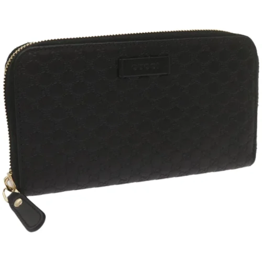 Gucci Vintage Pre-owned Canvas wallets Black Dames