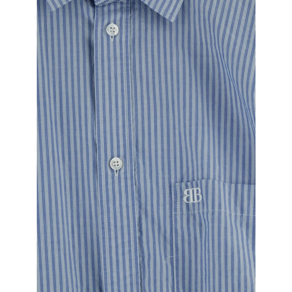 Balenciaga Damesmode Shirt Blue Dames
