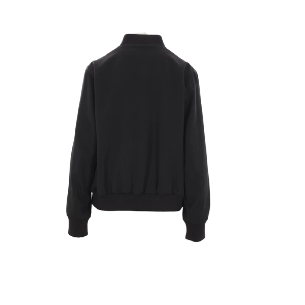 Yohji Yamamoto Zwarte wollen bomberjack Black Dames