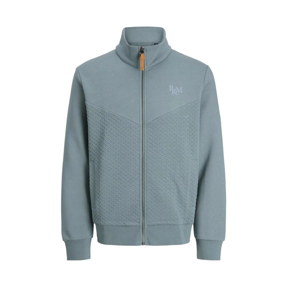 jack & jones Blauwe Zip High Neck Sweatshirt Green Heren