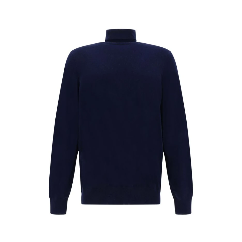 BRUNELLO CUCINELLI Kasjmier Coltrui Trui Blue Heren