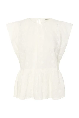 Broderad vit topp