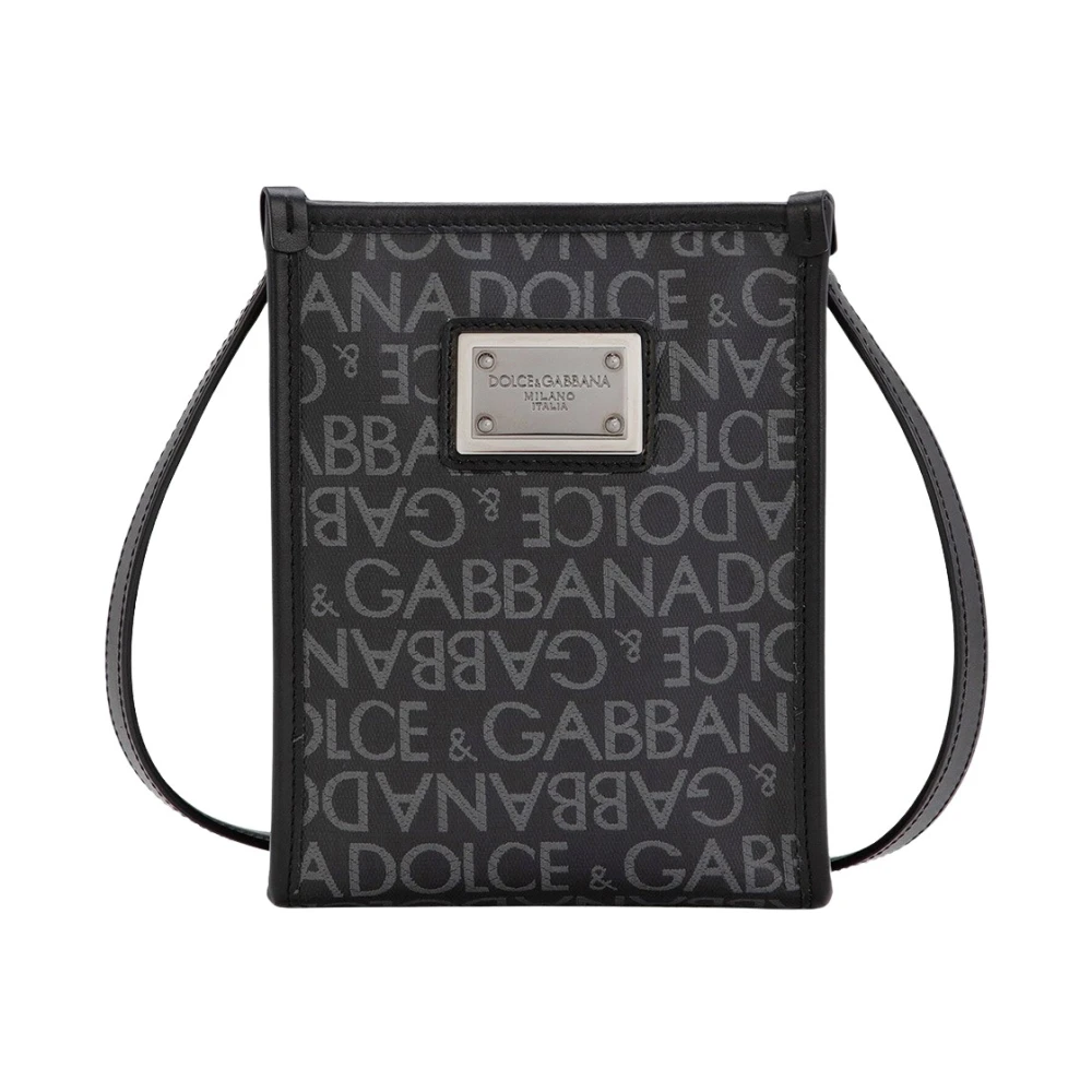 Dolce & Gabbana Schoudertas met logo Black Heren