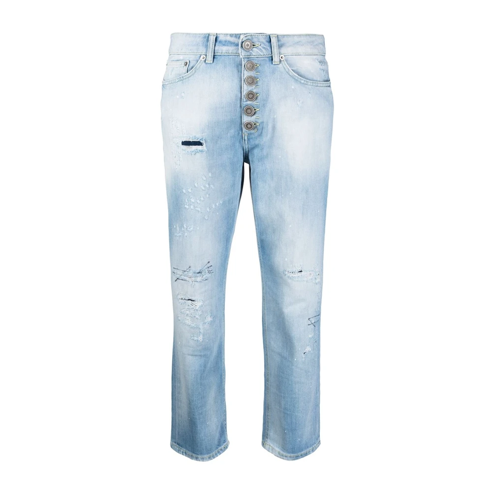 Dondup 800 Cropped Jeans Blue Dames