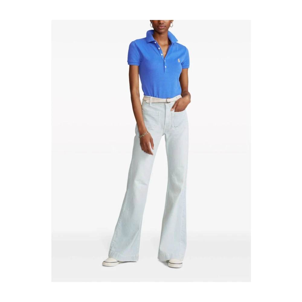 Ralph Lauren Iris Blue Julie Polo Shirt Blue Dames