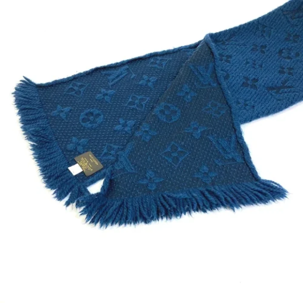Louis Vuitton Vintage Pre-owned Silk scarves Blue Dames