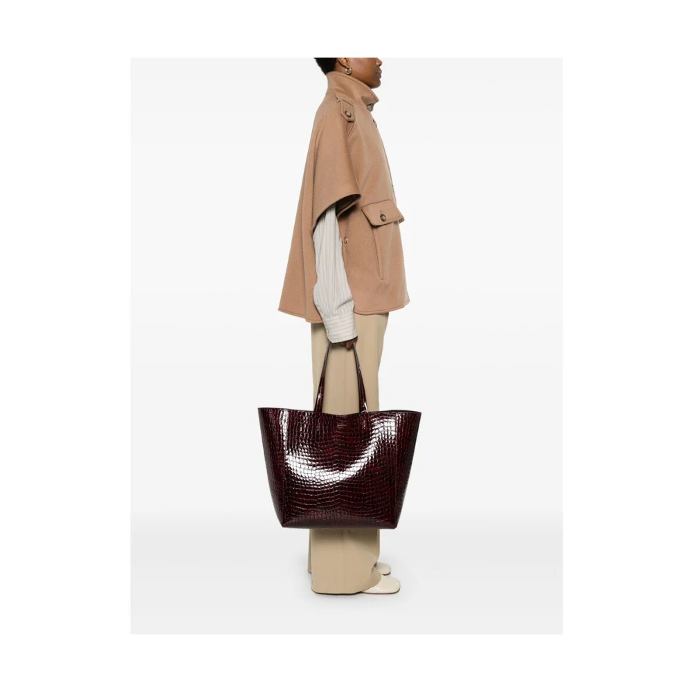 Anine Bing Bordeaux Krokodil Effect Leren Tas Red Dames