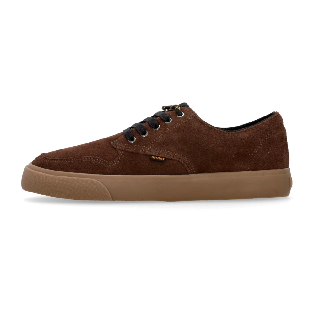 Element Kastanje Skate Schoenen met Vetersluiting Heren Schoenen Bruin