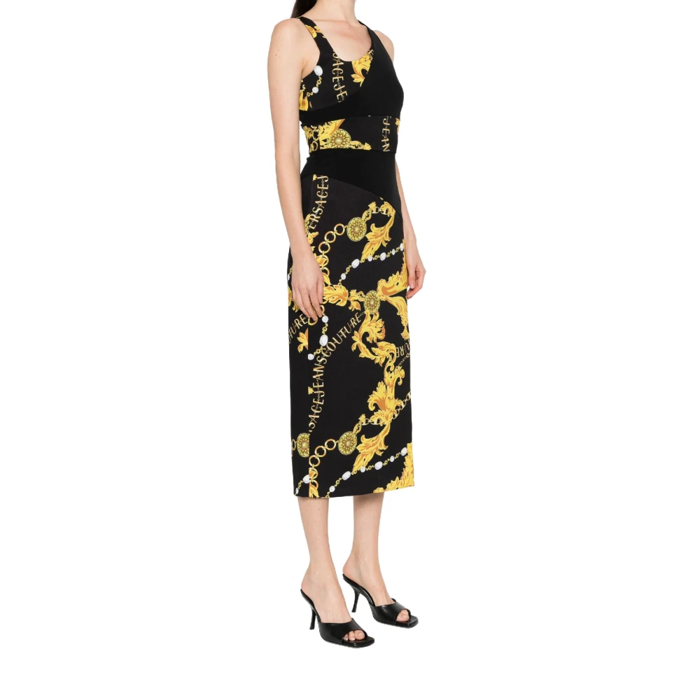Versace Jeans Couture Women's Asymmetrical Chain Couture Midi Dress