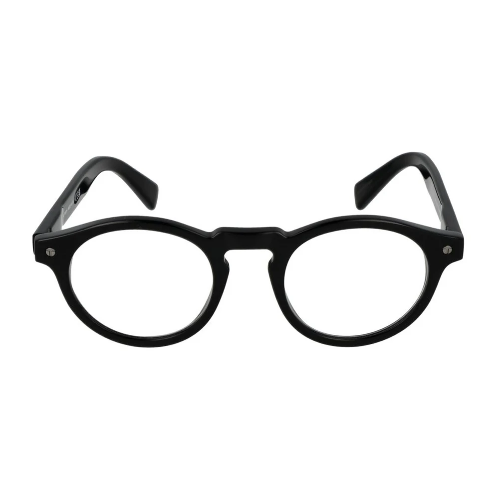 TOD'S Zwarte Acetaat Ronde Optische Frames Black Heren