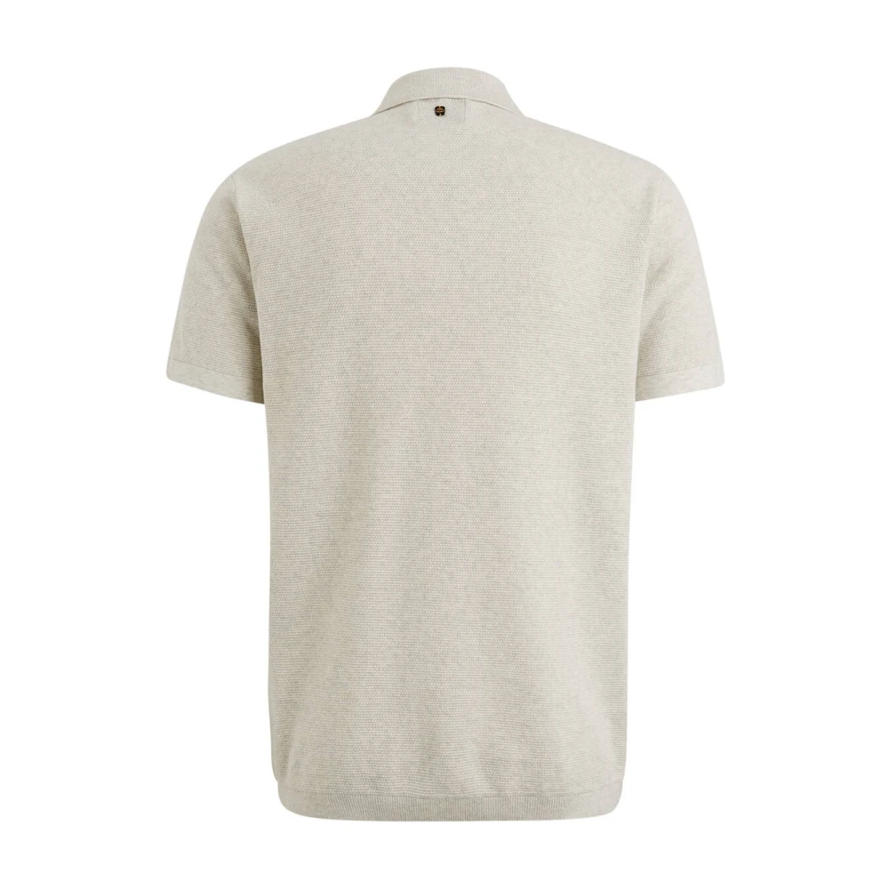 PME Legend Katoenen poloshirt met korte mouwen Beige Heren