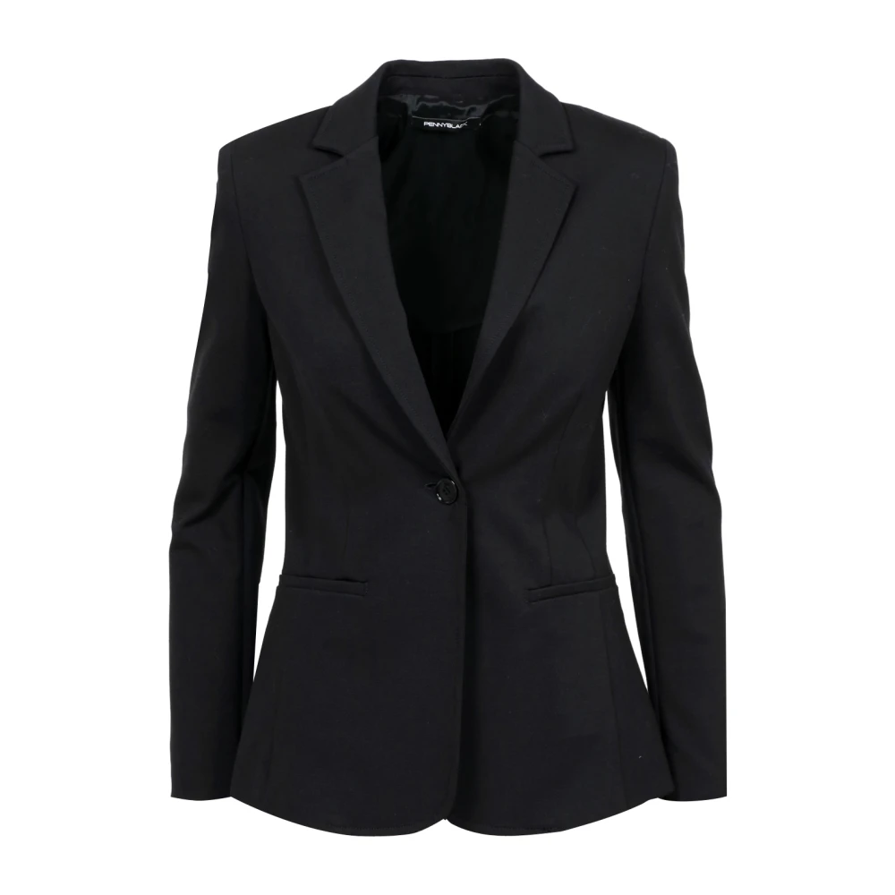 Pennyblack Milan Stitch Zwarte Jas Slim Fit Black Dames
