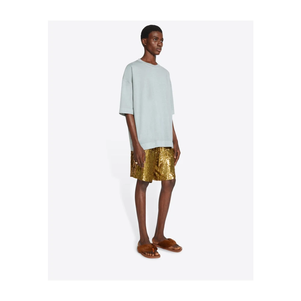 Dries Van Noten Grijze Katoenen T-shirt met Oversized Pasvorm Gray Heren