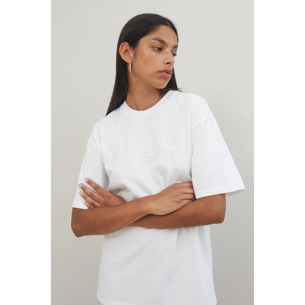 Opéra Sport Wit Katoenen T-shirt Clyde Model White Dames