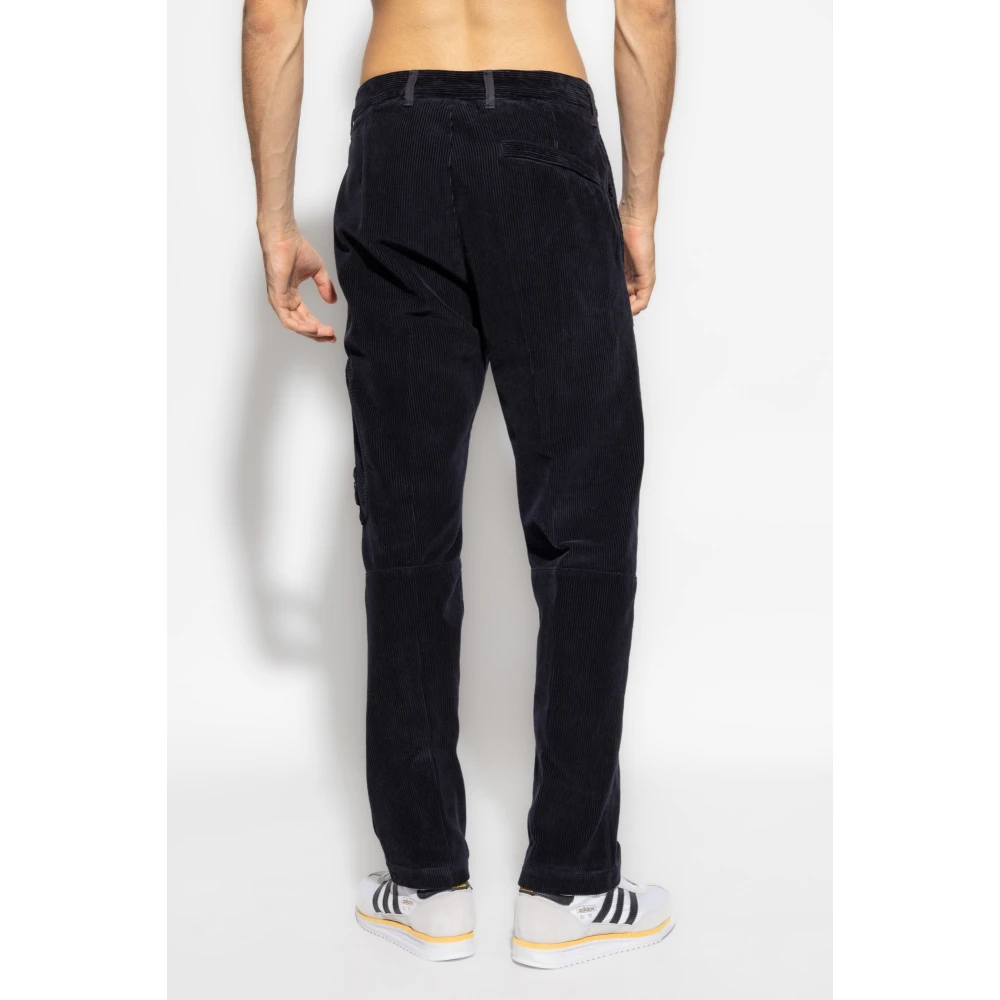 Stone Island Broek met logo Black Heren