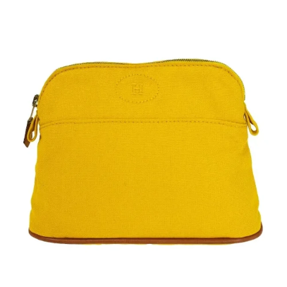 Hermès Vintage Pre-owned Cotton clutches Yellow Dames