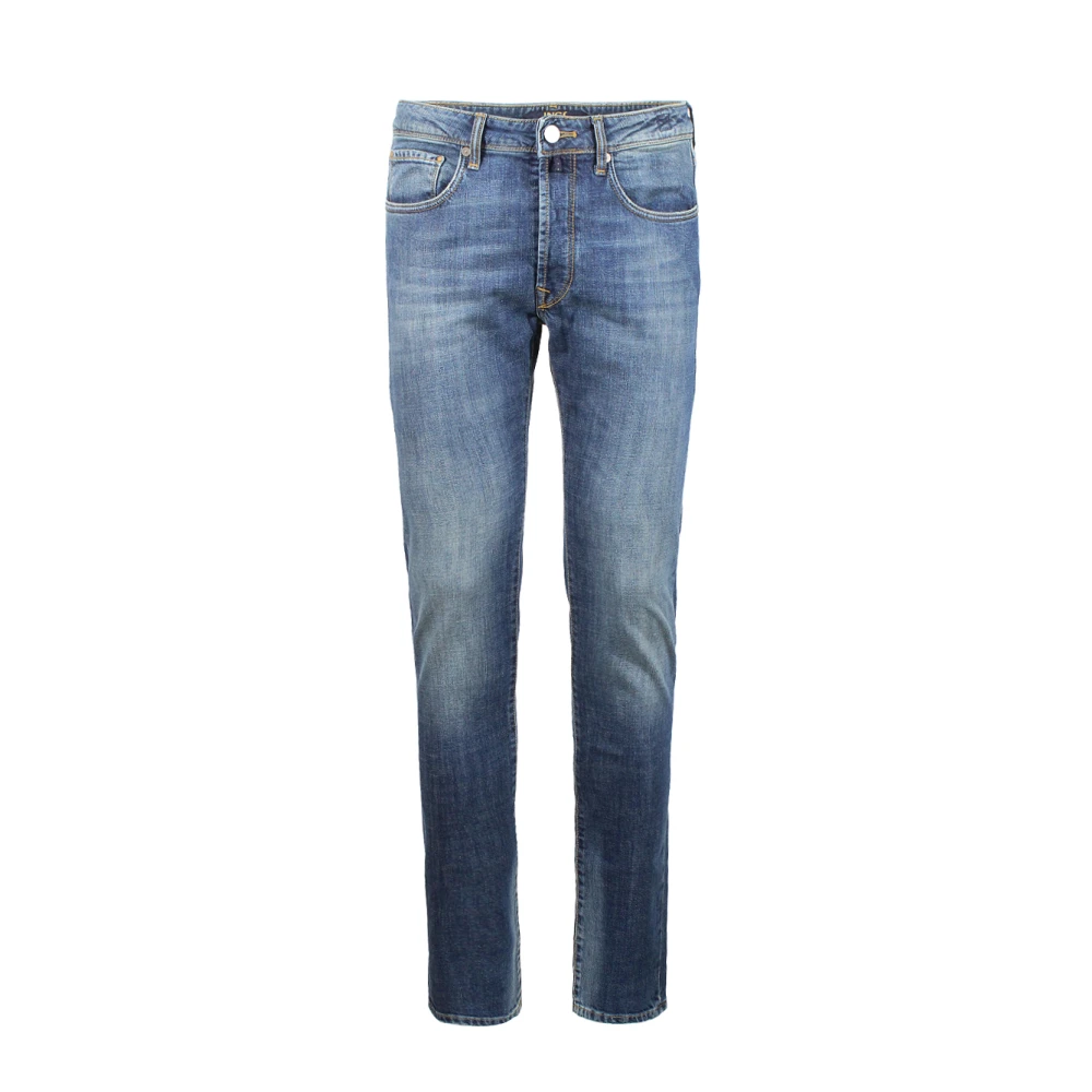 Incotex Blauwe Divisie Slim Fit Jeans Blue Heren