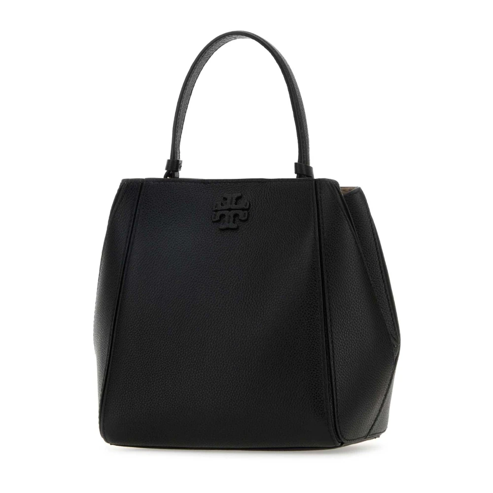 TORY BURCH Stijlvolle Zwarte Leren Handtas Black Dames
