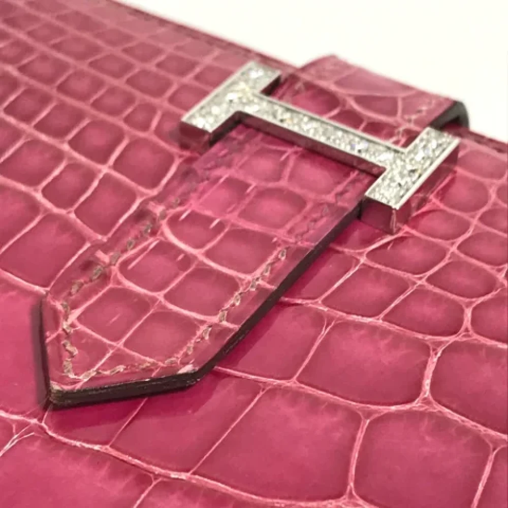 Hermès Vintage Pre-owned Leather wallets Red Dames