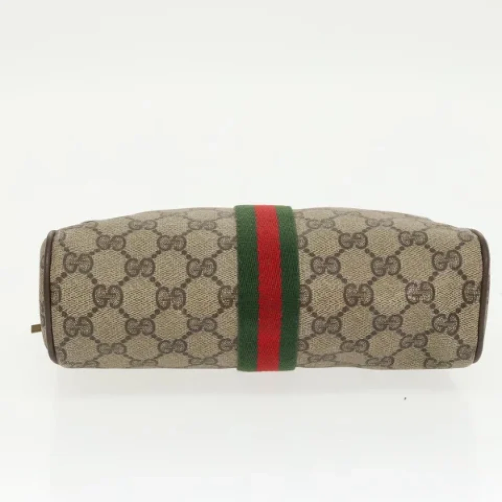 Gucci Vintage Pre-owned Canvas clutches Beige Dames