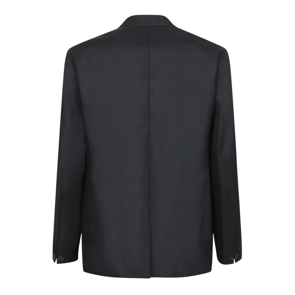 Junya Watanabe Zwarte Wollen Blazer Elegant Getailleerde Pasvorm Black Heren