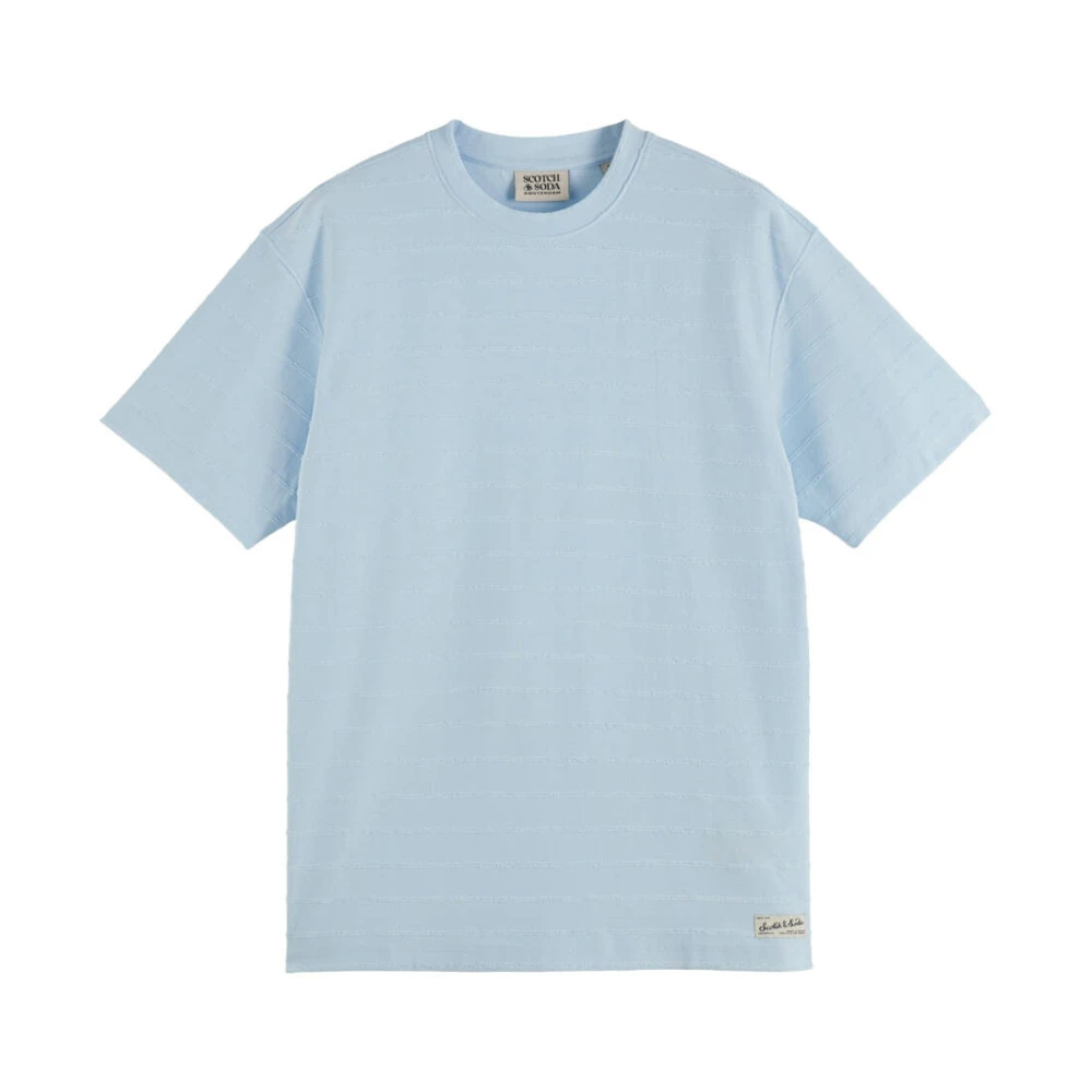 Scotch & Soda Gestreept Towelling T-shirt Blue Heren