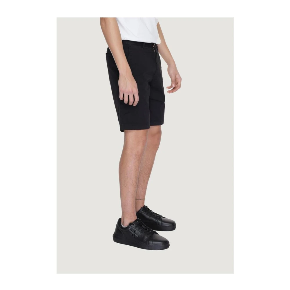 Hugo Boss Katoenen Bermuda Shorts met Elastaan Black Heren