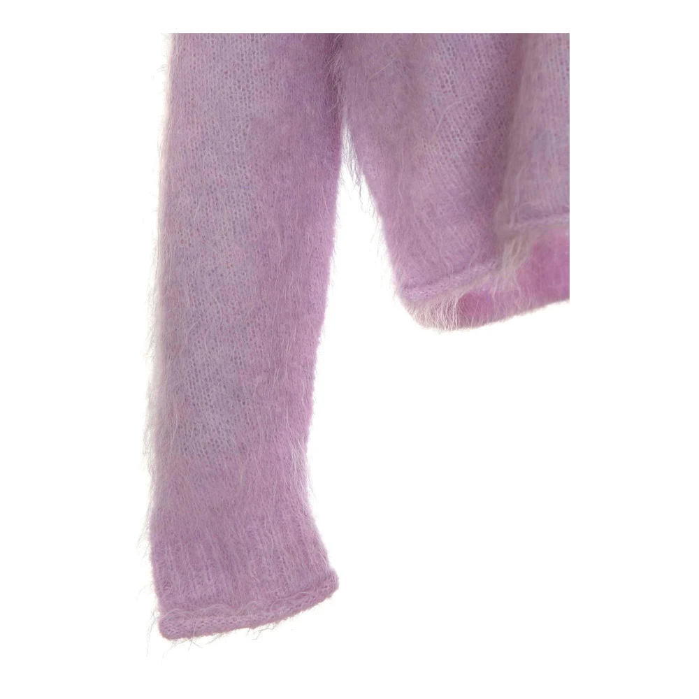 American vintage Gezellig Gebreide Trui met Relaxte Pasvorm Purple Dames