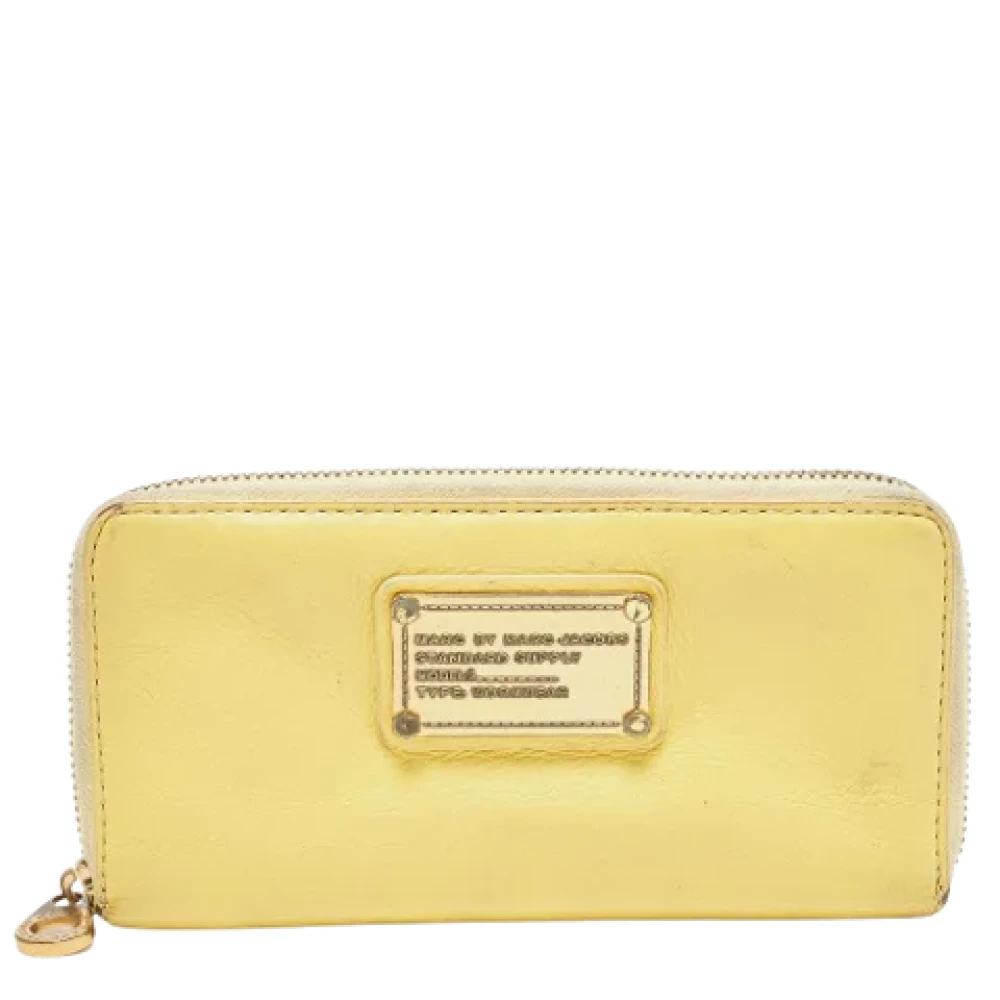 Marc Jacobs Pre-owned Leather wallets Yellow Dames