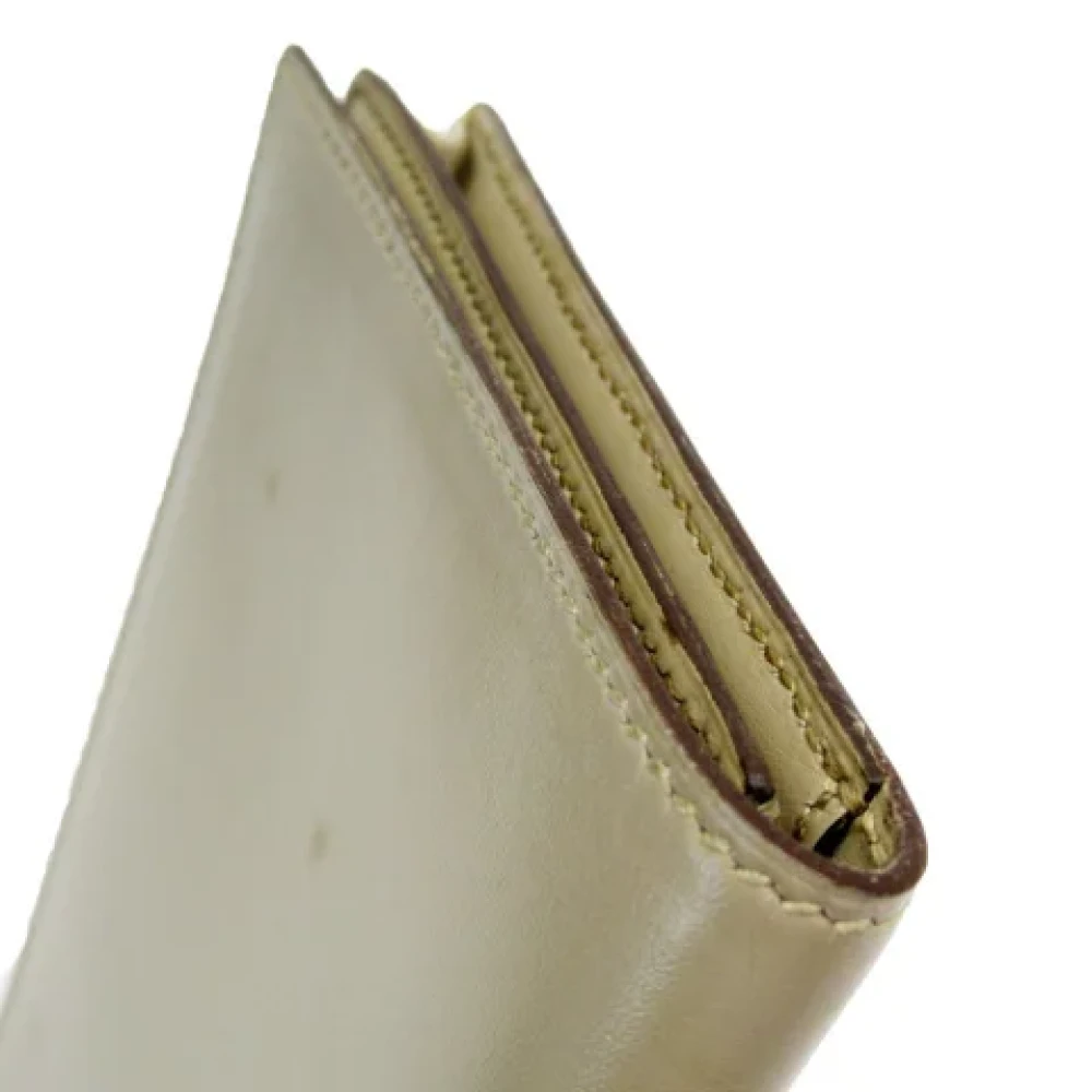 Hermès Vintage Pre-owned Leather wallets Beige Heren