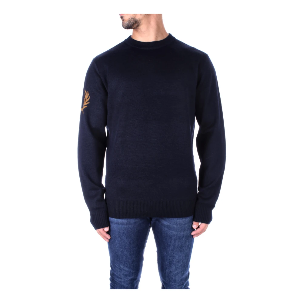 Fred Perry Blauwe Logo Sweaters Blue Heren
