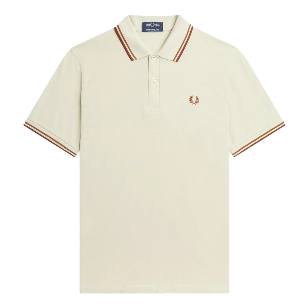 Fred Perry Original Twin Tipped Polo Havermeel Donker Karamel Whisky Bruin Beige Heren
