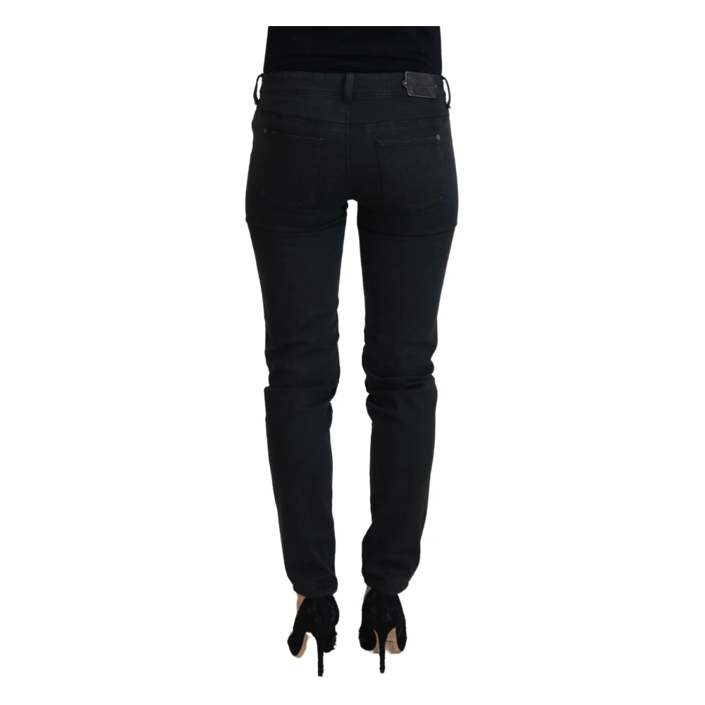 Ermanno Scervino Zwarte Skinny Jeans Lage Taille Black Dames