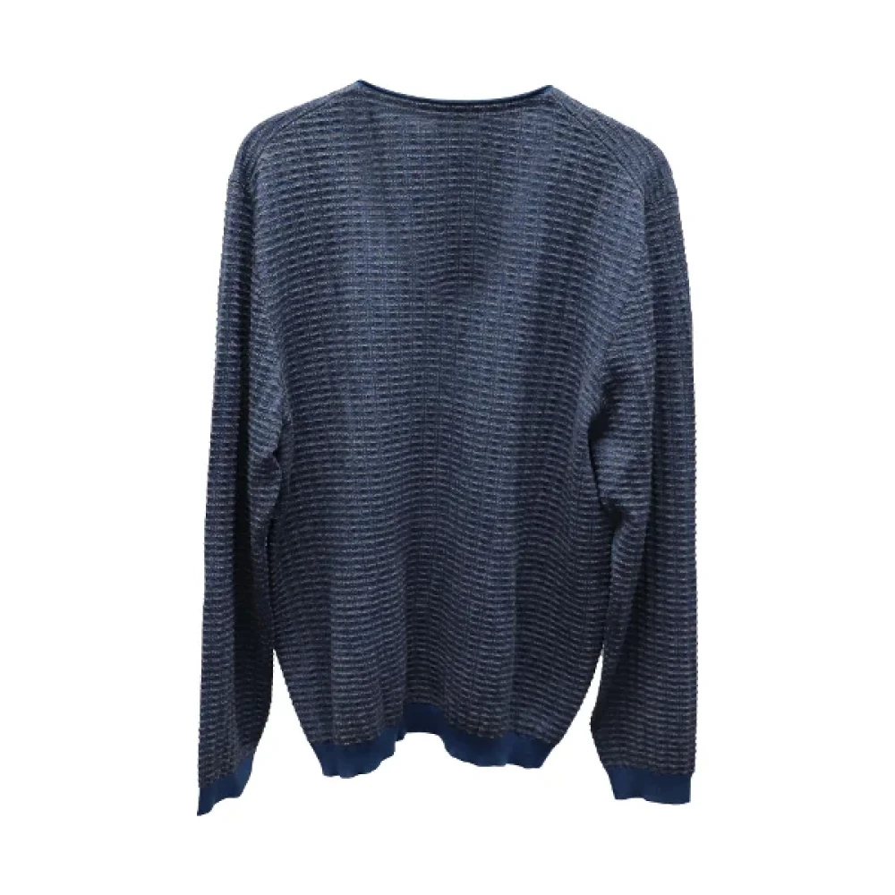 Fendi Vintage Pre-owned Wool tops Blue Heren