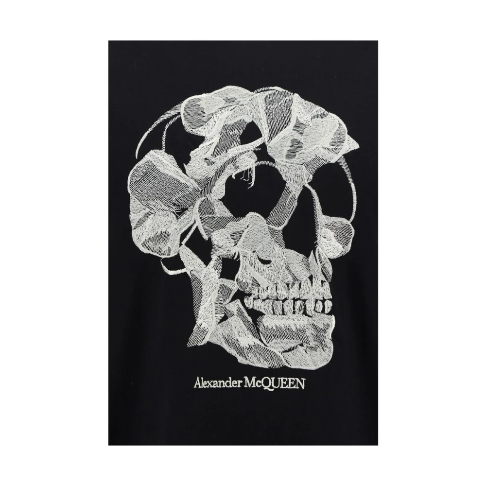 alexander mcqueen Monogram Detail Maxi Print T-Shirt Black Heren