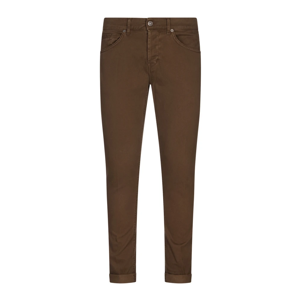 Dondup Bruine Skinny Fit Katoenen Broek Brown Heren