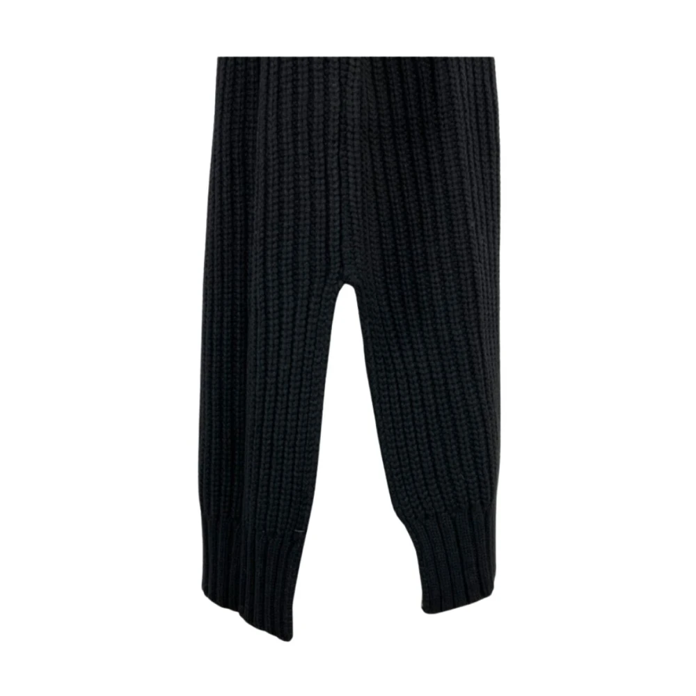 Liviana Conti Zwarte Cashmere Jas met Hoge Kraag Black Dames