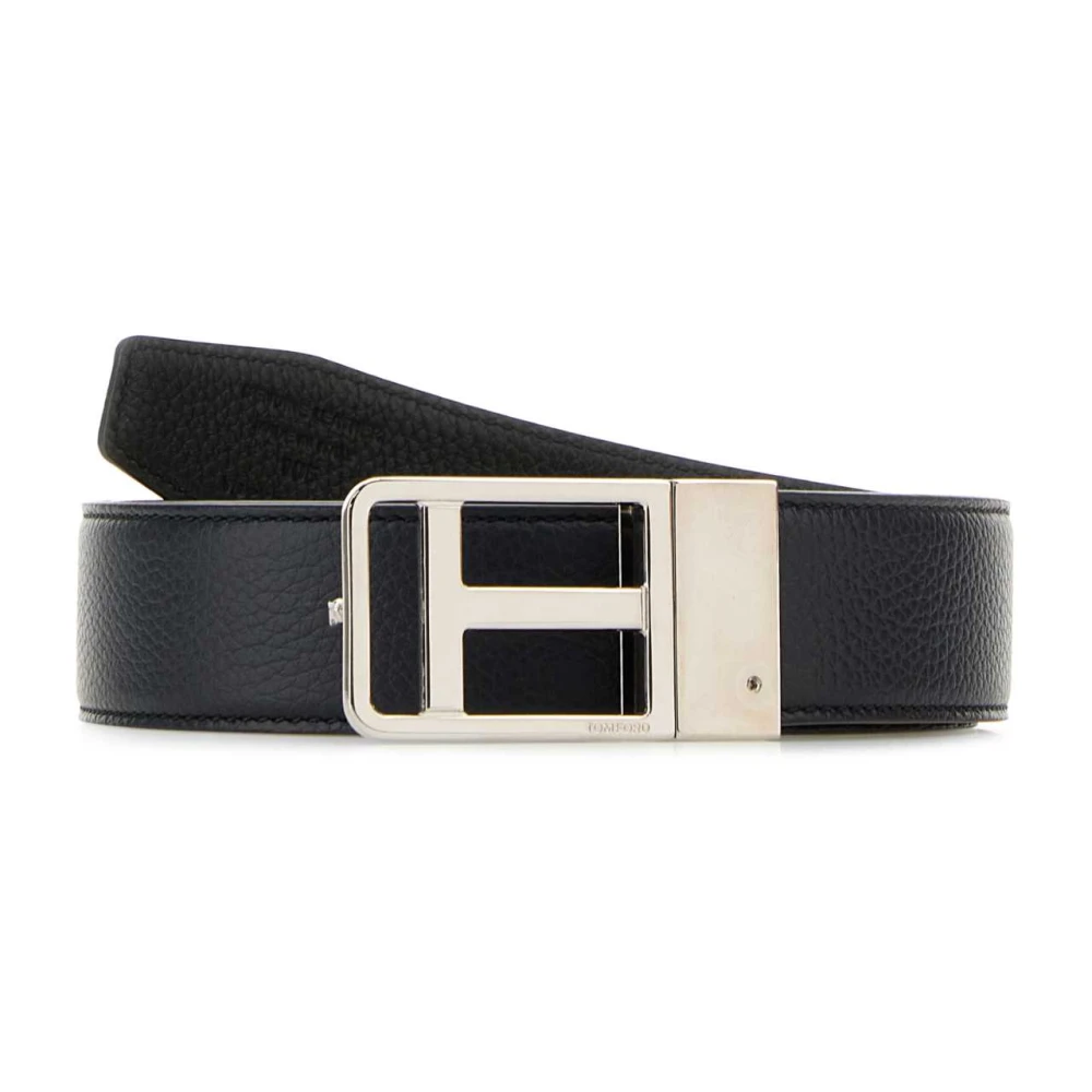 Tom Ford Midnight Blue Reversible Leren Riem Blue Heren