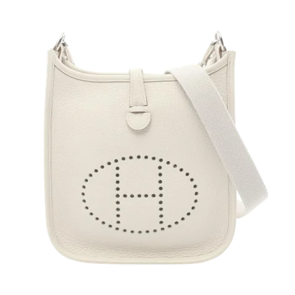 Hermès Vintage Pre-owned Leather shoulder-bags White Dames